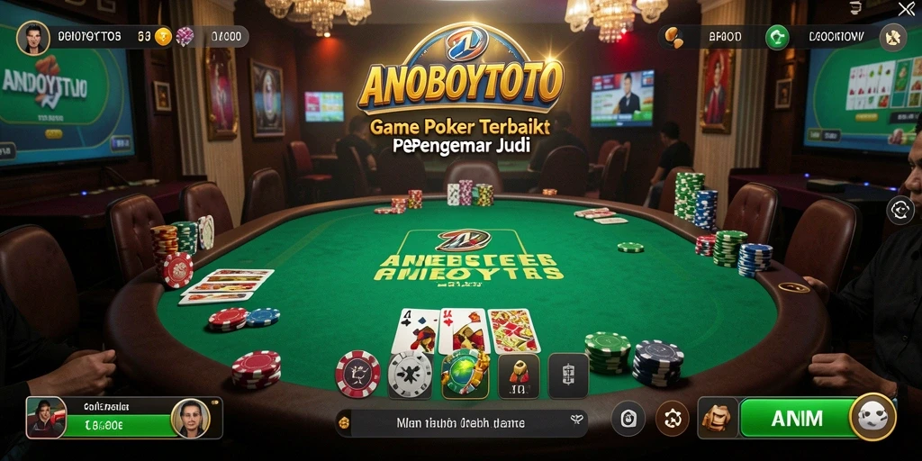 Tampilan screenshot ANOBOYTOTO saat gameplay poker yang menegangkan.