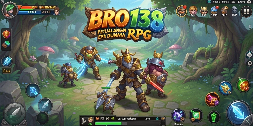 Tampilan seru gameplay petualangan RPG BRO138 yang menegangkan.