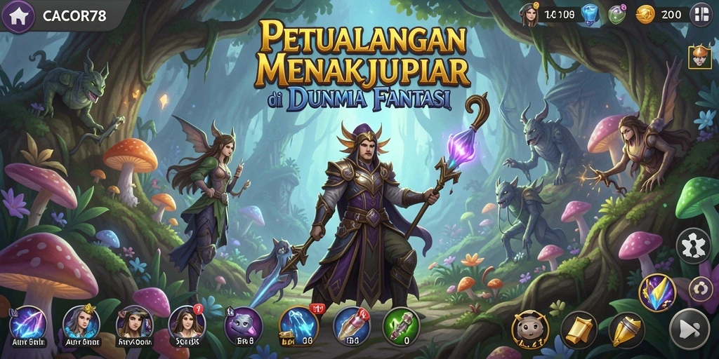 Screenshot gameplay yang menampilkan aksi petualangan di <strong>CACOR78</strong>.