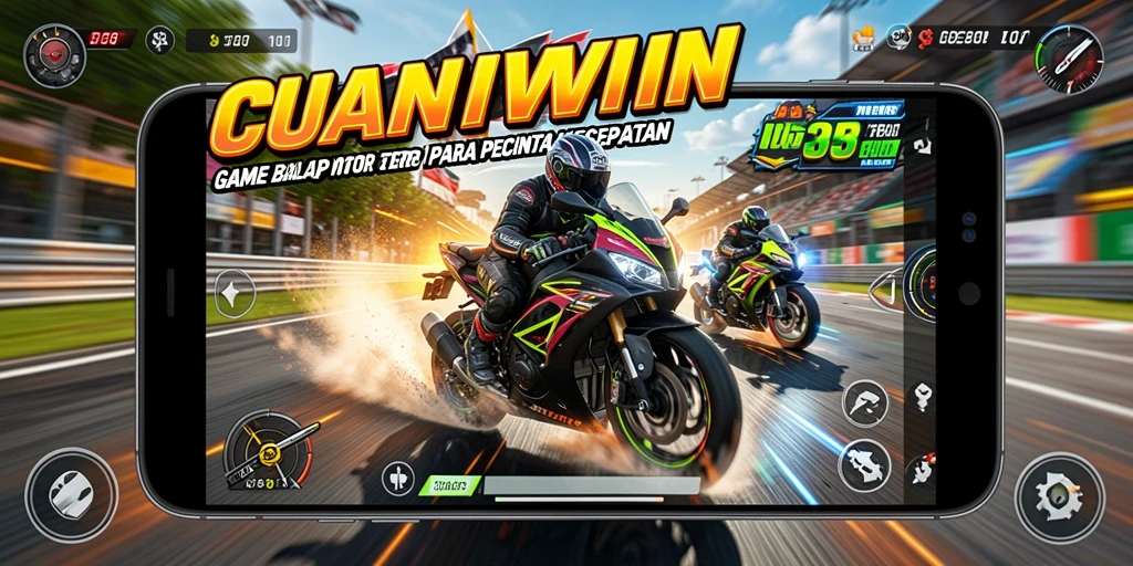 Skrinsut gameplay balap motor yang mengasyikkan di CUANWIN.
