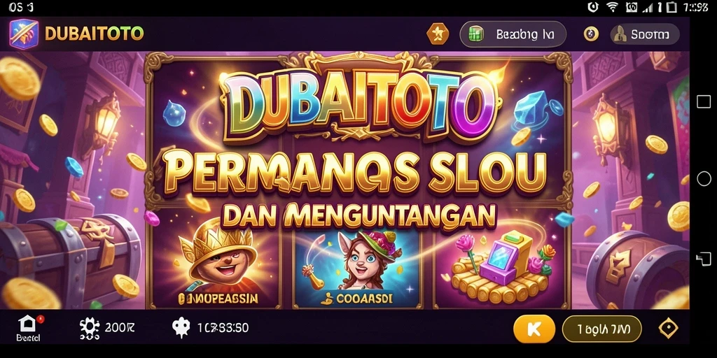Tampilan gameplay DUBAITOTO yang seru dan penuh warna.