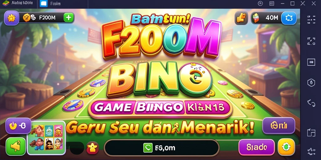 Screenshot gameplay F200M menunjukkan keseruan bermain Bingo.