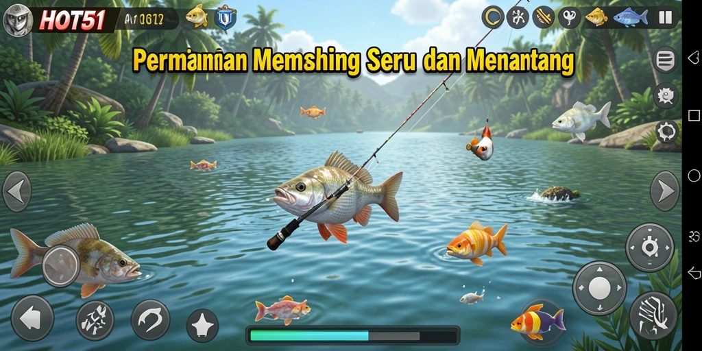 Gameplay menarik dari HOT51 saat menangkap ikan di laut.