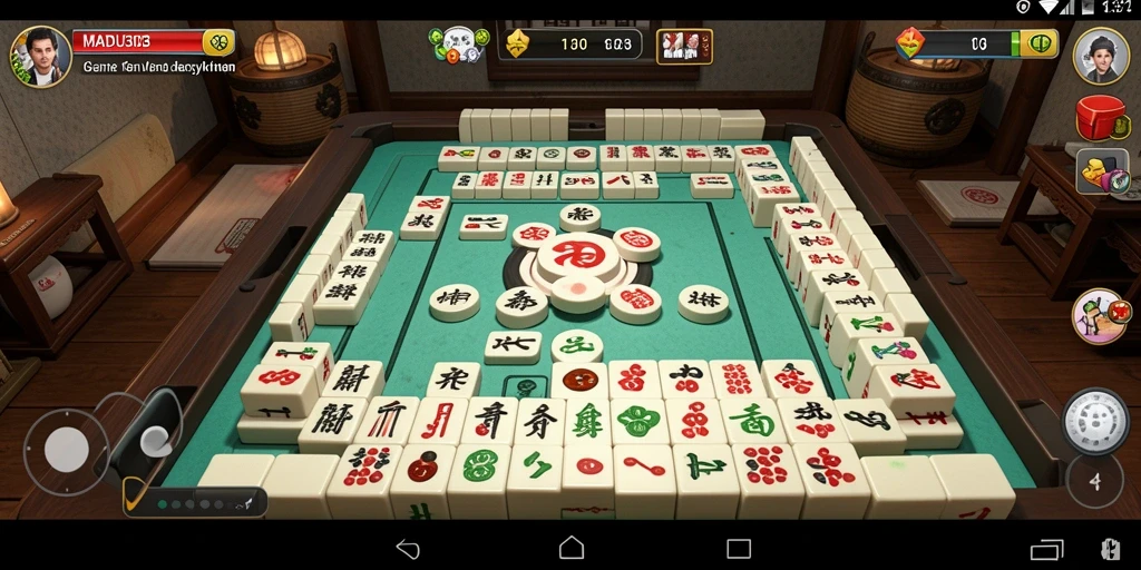 Tampilan gameplay seru dalam MADU303 yang penuh tantangan Mahjong.
