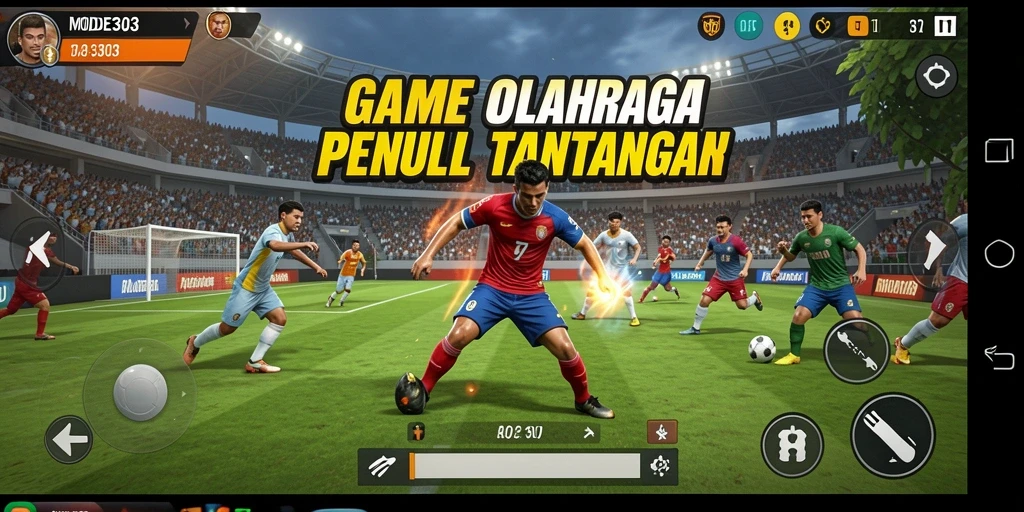 Tampilan gameplay yang seru dalam MODE303 saat bermain olahraga.