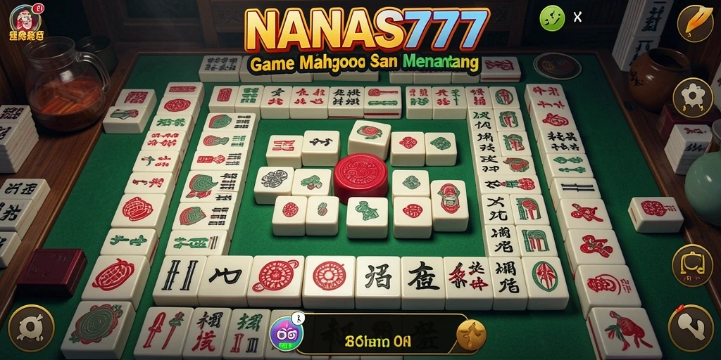 Screenshot gameplay NANAS777 menampilkan aksi seru Mahjong.