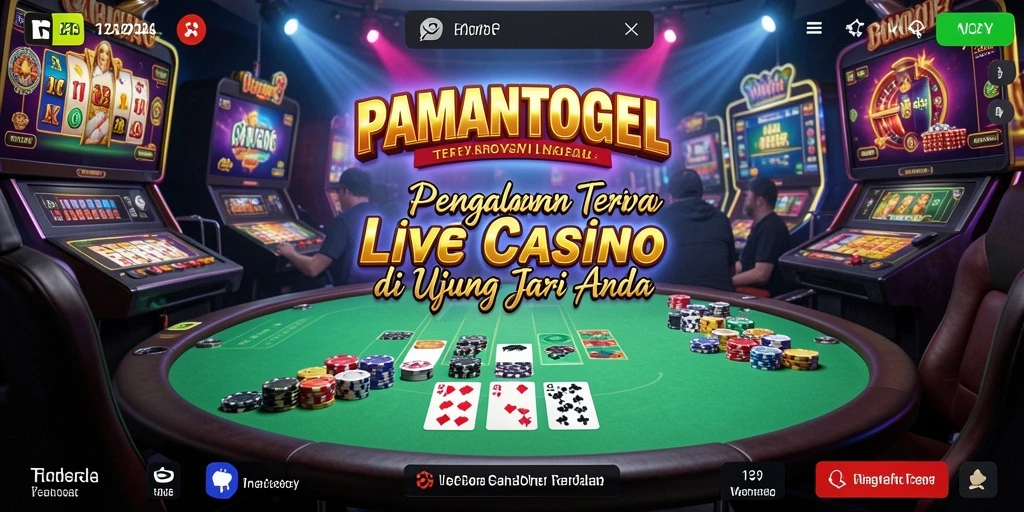 Tampilan menarik permainan Live Casino PAMANTOGEL yang mendebarkan.