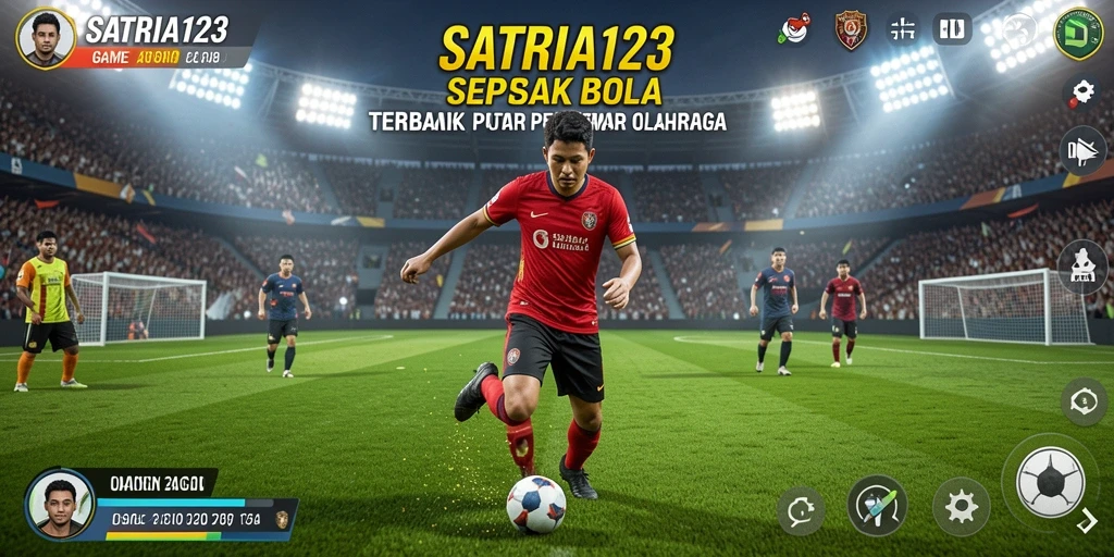 Tangkapan layar menunjukkan aksi seru di pertandingan sepak bola.